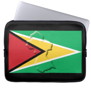 Funda Para Portátil Mapa de bandera de GUYANA computadora patriótica N