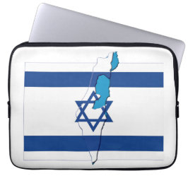 Funda Para Portátil Mapa de bandera de ISRAEL Computadora Patriótica