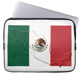 Funda Para Portátil Mapa de bandera de MÉXICO Ordenador Patriótico VER
