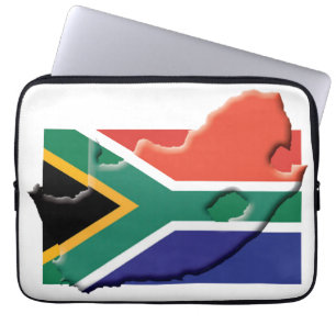 Funda Para Portátil Mapa de bandera de SUDÁFRICA Computadora patriótic