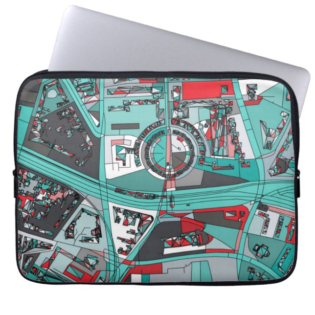 Funda Para Portátil Mapa de Berlín, Alemania (Frente)