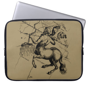 Funda Para Portátil Mapa de constelación de Sagittarius por Hevelius