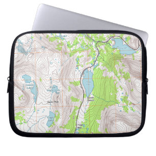 Funda Para Portátil Mapa de contorno topográfico