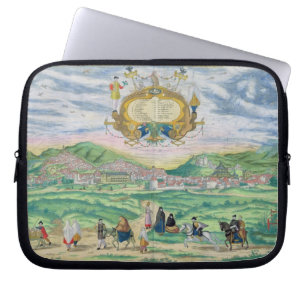 Funda Para Portátil Mapa de Granada, de "Civitates Orbis Terrarum"