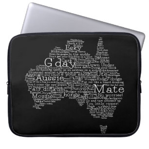 Funda Para Portátil Mapa de jerga de Australia