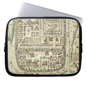 Funda Para Portátil Mapa de Jerusalén y de los alrededores, de 'C