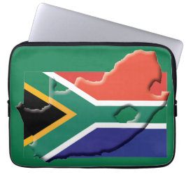Funda Para Portátil Mapa de la bandera de SUDÁFRICA Ordenador patrióti