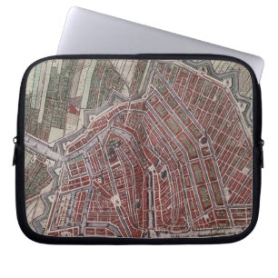 Funda Para Portátil Mapa de la ciudad de Réplica de Amsterdam 1652