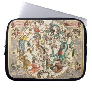 Funda Para Portátil Mapa de la constelación de estrellas celestes vint