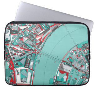 Funda Para Portátil Mapa de la estructura de la ciudad de Londres