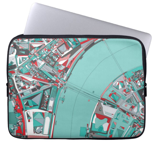 Funda Para Portátil Mapa de la estructura de la ciudad de Londres (Frente)