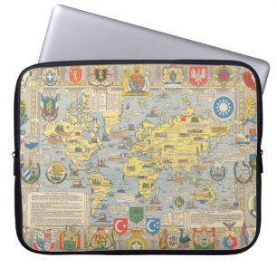 Funda Para Portátil Mapa de las Naciones Unidas del Mundo