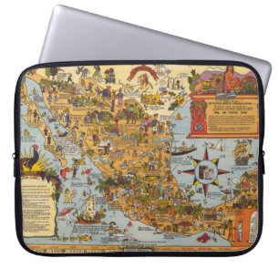 Funda Para Portátil Mapa de los Estados Unidos Mexicanos