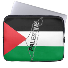 Funda Para Portátil Mapa de Palestina Libre con bandera palestina