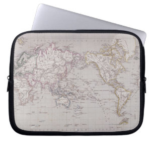 Funda Para Portátil Mapa de Planispheric del mundo