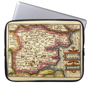Funda Para Portátil Mapa del Atlas Anticuario del Condado de Essex Ing