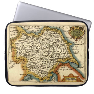 Funda Para Portátil Mapa del Atlas Anticuario del condado de Yorkshire