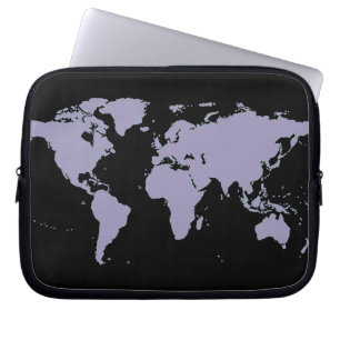 Funda Para Portátil mapa del mundo, planisferas