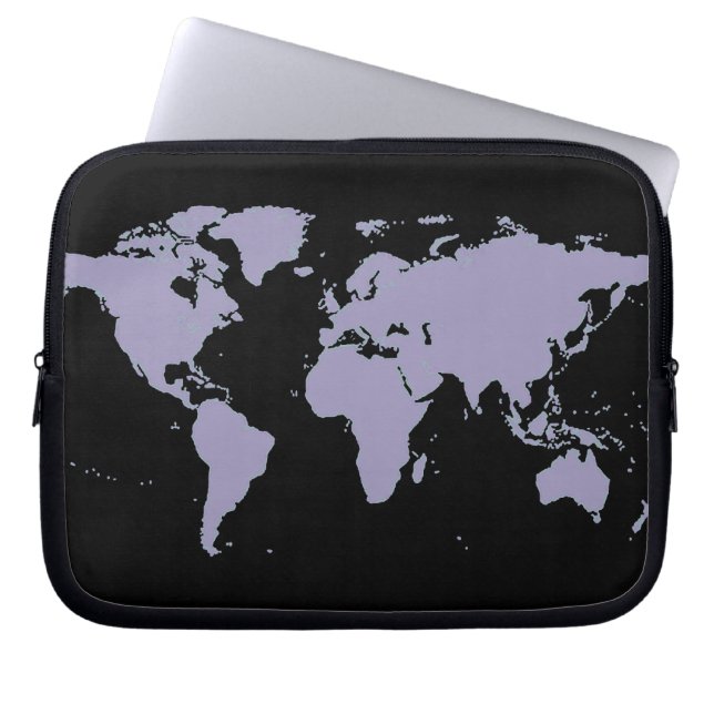 Funda Para Portátil mapa del mundo, planisferas (Frente)