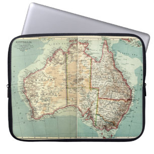 Funda Para Portátil Mapa detallado continente australiano antiguo del