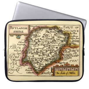 Funda Para Portátil Mapa histórico del condado de Rutland (Rutlandshir