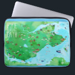 Funda Para Portátil Mapa ilustrado de Fife Coastal Path Scotland<br><div class="desc">Echa un vistazo a este genial mapa ilustrado de la ruta costera Fife en Escocia. Podrá caminar por este maravilloso sendero para detenerse por los pueblos y pasar por el verde campo. Para en el camino para ver pasar los barcos o ver uno de los muchos arcos. ¿Has caminado por...</div>