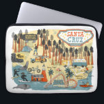 Funda Para Portátil Mapa ilustrado de Santa Cruz California<br><div class="desc">Echa un vistazo a este mapa ilustrado de Santa Cruz, California. Tanto si eres un fanático de la banana como si simplemente te gusta esta dulce ciudad de la playa, demuestra que eres un fan con esta bolsa para ordenador portátil. Y asegúrate de revisar mi tienda para ver más productos...</div>