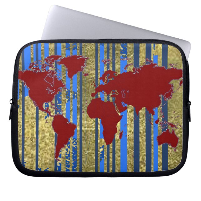 Funda Para Portátil Mapa mundial (Frente)