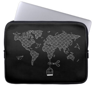 Funda Para Portátil Mapa mundial
