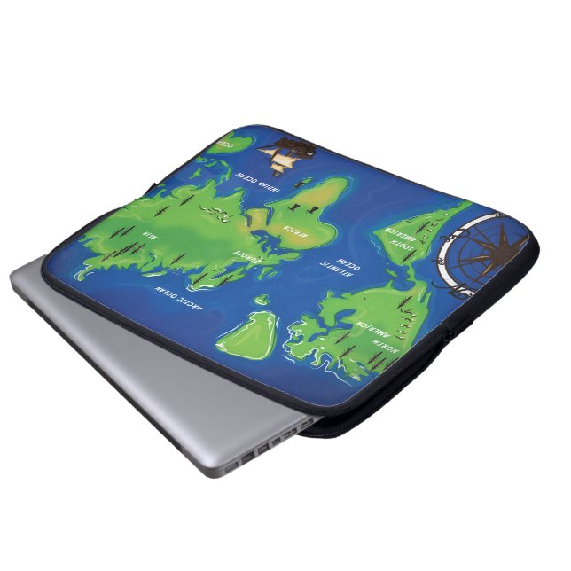 Funda Para Portátil Mapa mundial (Inferior anverso)
