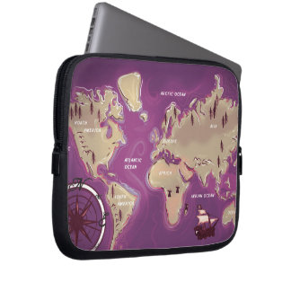 Funda Para Portátil Mapa mundial