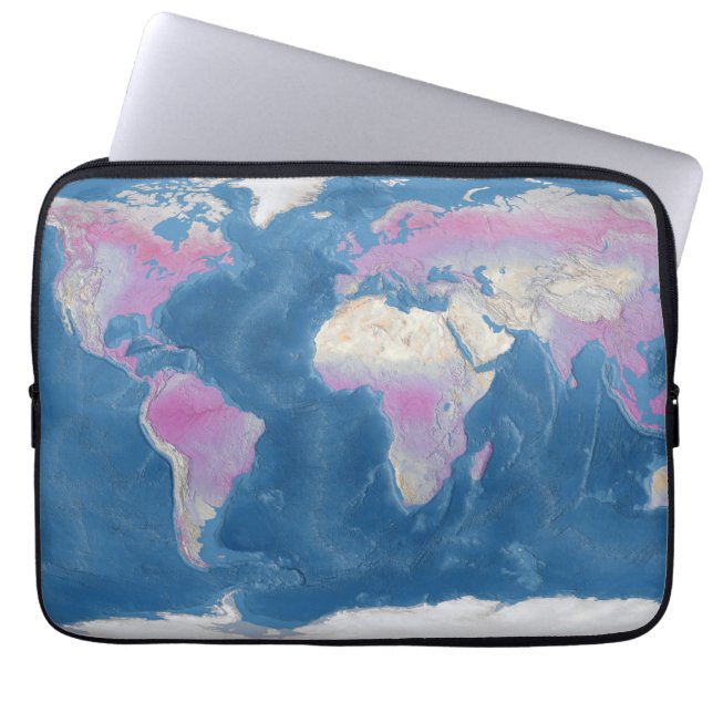 Funda Para Portátil Mapa mundial (Frente)