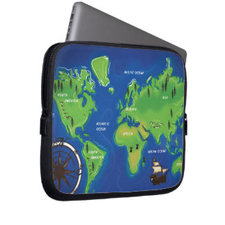Funda Para Portátil Mapa mundial