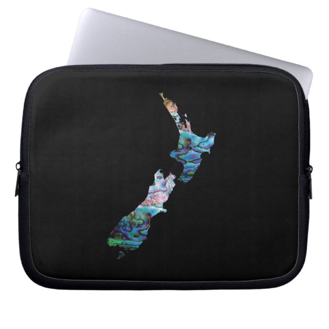 FUNDA PARA PORTÁTIL MAPA PAUA DE NUEVA ZELANDIA (Frente)