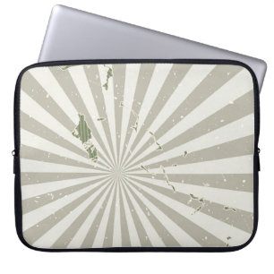 Funda Para Portátil Mapa vintage de Bahamas. Poster Grunge con mapa de