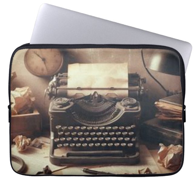 Funda Para Portátil Máquina de escribir antigua de cosecha manual Brow (Frente)