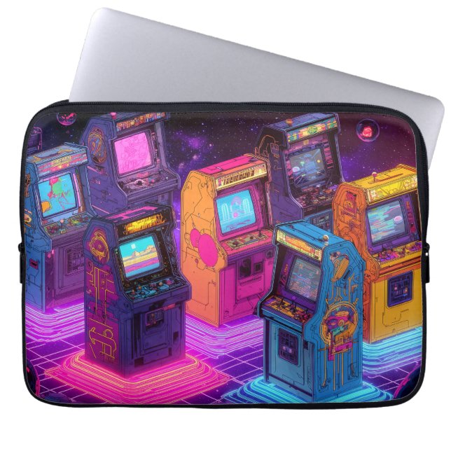 Funda Para Portátil Máquinas retro arcade (Frente)