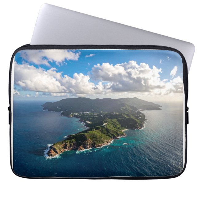 Funda Para Portátil Mar y isla (Frente)