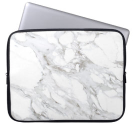 Funda Para Portátil Marble blanco Minimalista de lujo