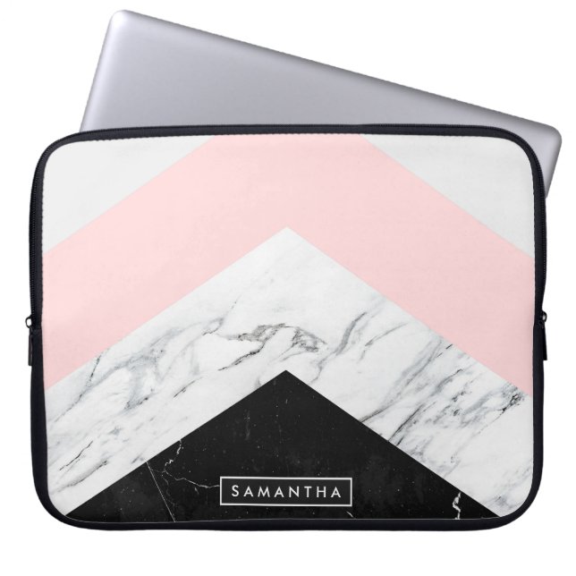 Funda Para Portátil Marble Triangles (Frente)