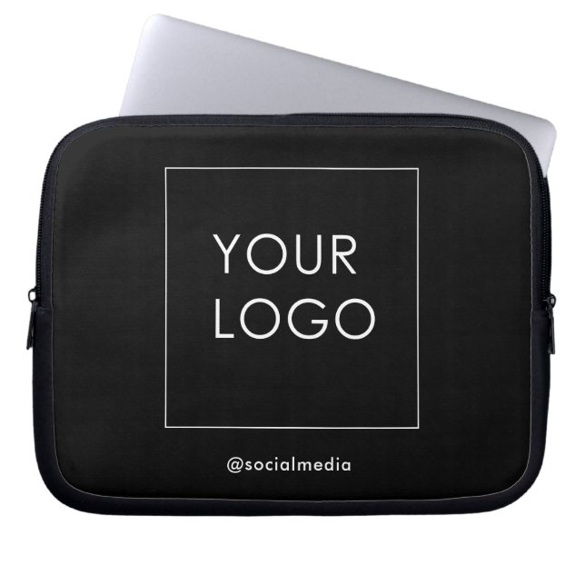 Funda Para Portátil Marca Black Company Business Modern Logo (Frente)
