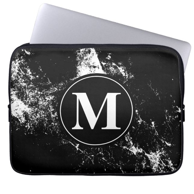 Funda Para Portátil Marcado blanco negro personalizado (Frente)