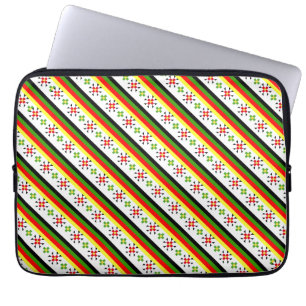 Funda Para Portátil Marco de placa de licencia con patrón folclórico o