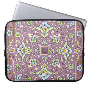 Funda Para Portátil Marco floral árabe. Diseño islámico tradicional. M