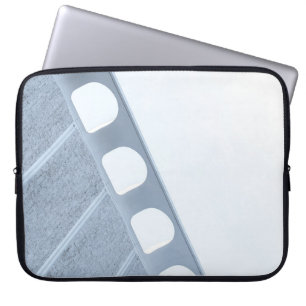 Funda Para Portátil Marco metalizado blanco y negro