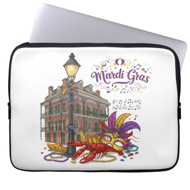 Funda Para Portátil Mardi Gras (Frente)