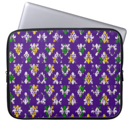 FUNDA PARA PORTÁTIL MARDI GRAS FLEUR DI LIS