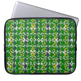 FUNDA PARA PORTÁTIL MARDI GRAS FLEUR DI LIS