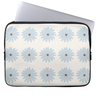 Funda Para Portátil Margarita azul claro