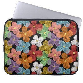 Funda Para Portátil Margaritas de Tiza